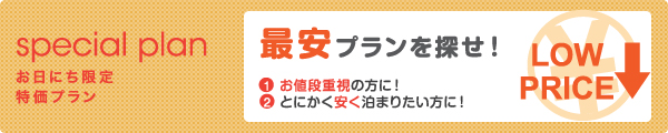 お日にち限定　特価プラン